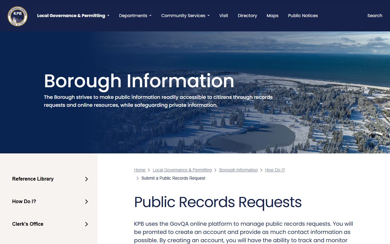 Kenai Peninsula Borough busted mugshots public records request portal