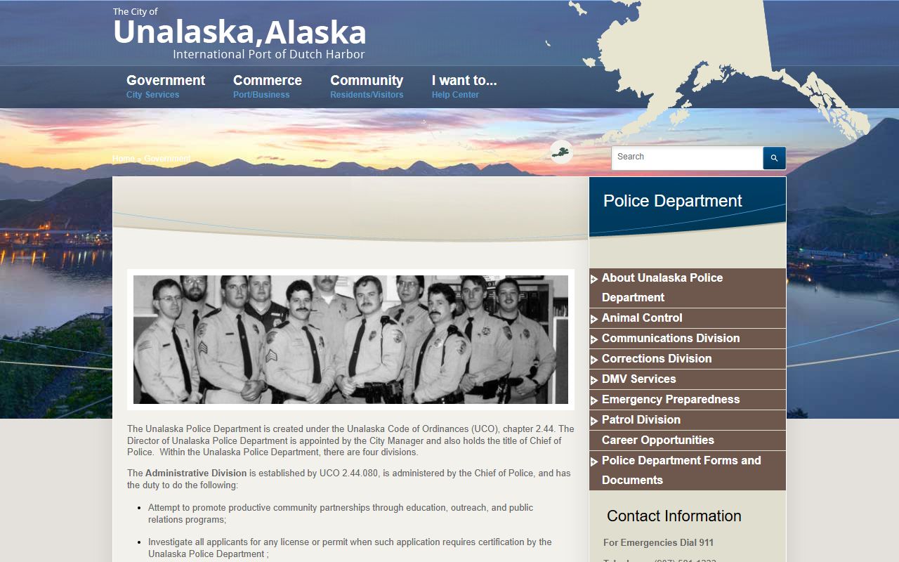 Unalaska Public Safety page for Aleutians West busted mugshots and arrest records