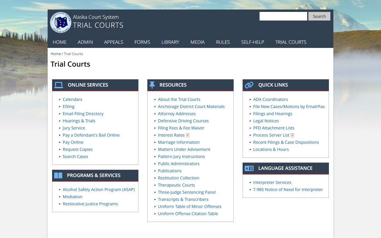 Chugach Census Area trial courts directory for busted mugshots