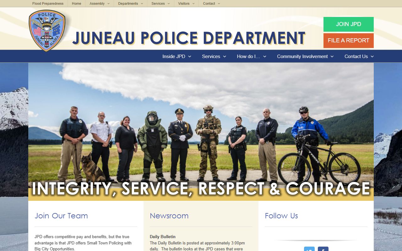 Juneau Police Department busted mugshots main page